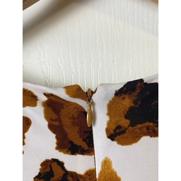 Cache Y2K Giraffe Print Lined Bodycon Dress Women's Size 6 - Picture 6 of 9